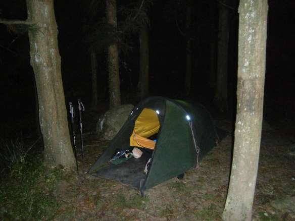 My first night's camp - by the trailhead.