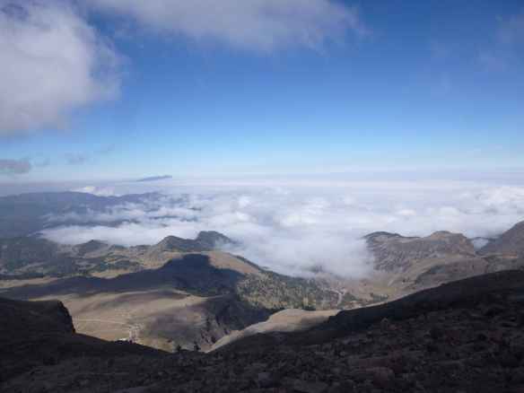 Looking north, halfway to the base of the labyrinth.