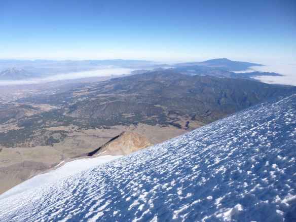 Looking north down the glacier, from near the summit.