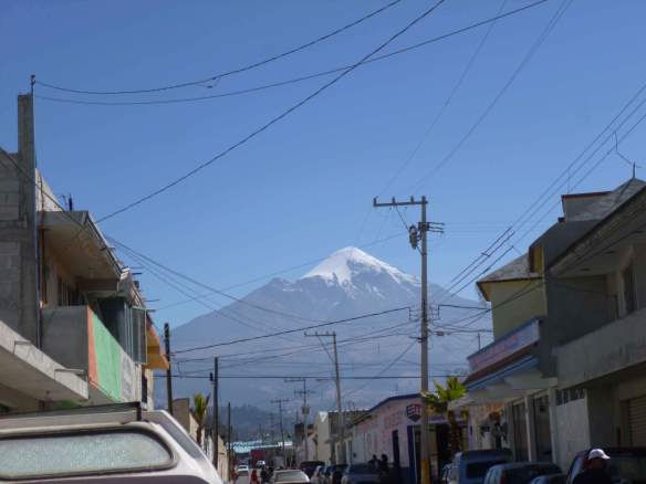 Seen from the nearby village of Tlachichuca, Orizaba's prominence is evident.