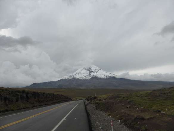 Driving towards Chimborazo.