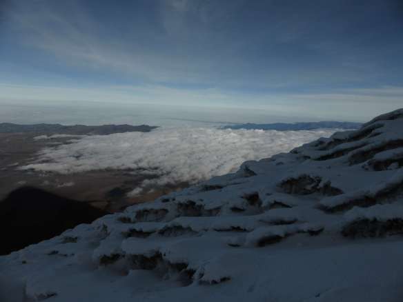 Clouds and penitentes.