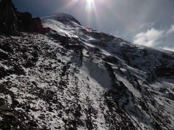 Below el Castillo, the Veintimilla summit ahead.