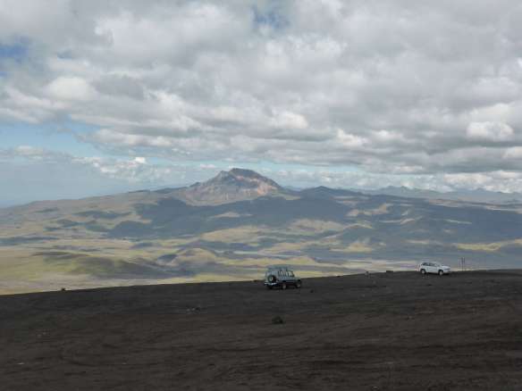 The parking lot, which served as our basecamp.