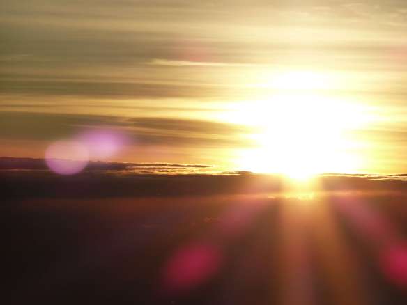Sunrise from Cotopaxi's summit.