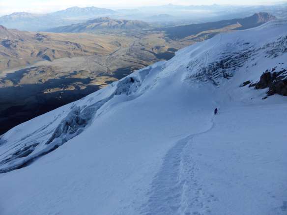 As we descended we met other teams still climbing up.